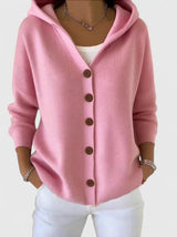 Liz Soft Knitted Cardigan With Hood