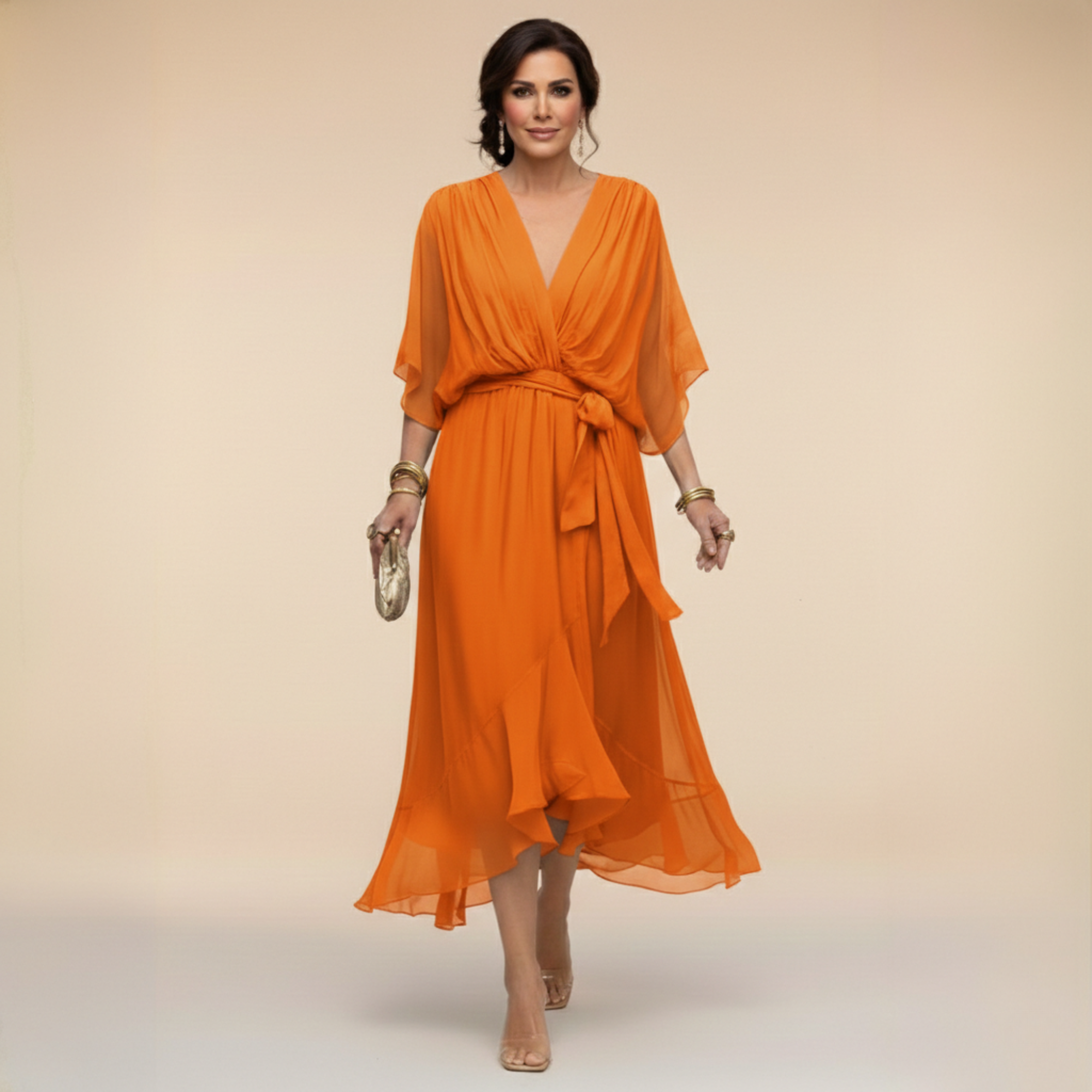 Bella - Flowing V-Neck Silhouette Dress