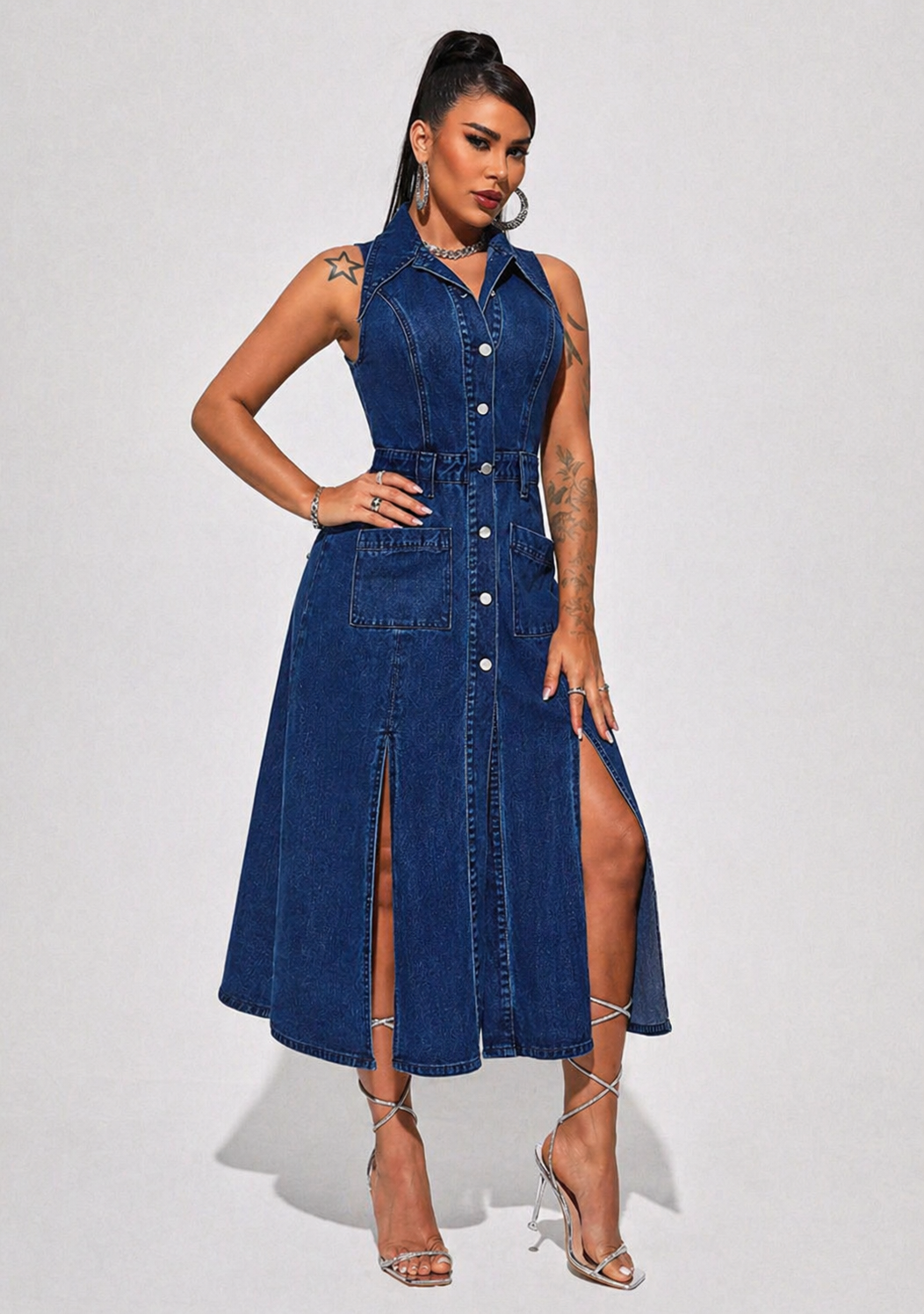 Camille | Open Front Vest Dress