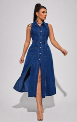 Camille | Open Front Vest Dress
