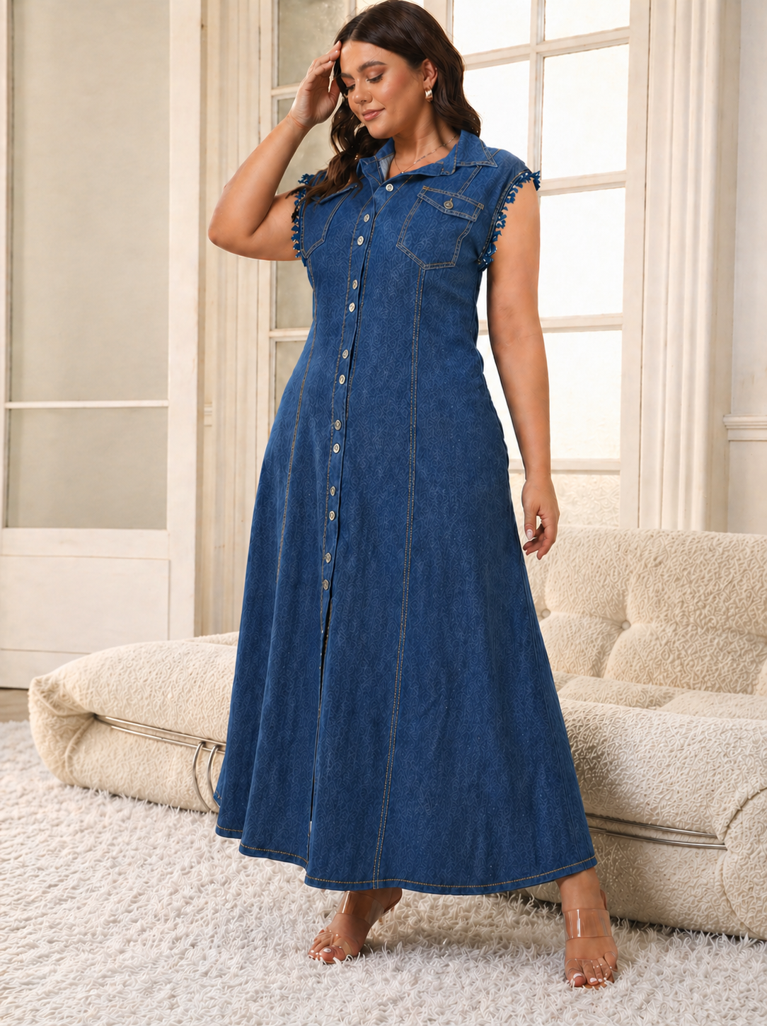Liora | Plus Size Denim Dress