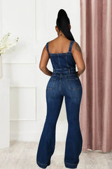 Luna | Wide-Leg Denim Jumpsuit