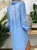 Donna | Casual Elegant Denim Shirt Dress