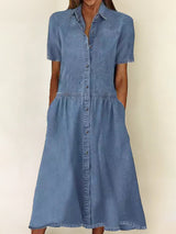 Carol | Short Sleeve Denim Dress